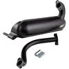 Generico FACO Marmitta Scarico Espansione Siluro Nera compatibile con PIAGGIO VESPA 125 ET3 PRIMAVERA 50 SPECIAL 130cc