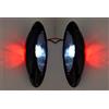 24/7 AUTO 2 luci di ingombro laterali a LED, 12/24 V. Colore: rosso/bianco, per SUV, fuoristrada, rimorchi, camion, autocaravan, camper