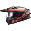LS2, casco cross moto Explorer Alter mat black fluo orange, L