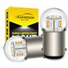 Ruiandsion 2 pezzi Lampadine LED BA15D 48V 1130 1142 1176 bianco caldo 3014 12SMD lampadine LED di ricambio per luci posteriori auto, rimorchio, marine, camper, barca.