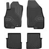 IMJ-Global Tappetini Auto Gomma No. 77 su Misura Compatibili con Fiat Punto EVO 2009-2012 3 porte, non compatibile con versione con portabicchieri sulla 2° fila, Set Completo di Tappeti Auto TPE