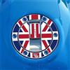 BLACK DOVES GRAPHICS Protezione Adesivo Resinato Tappo Serbatoio Compatibile con moto Triumph fino al 2016 (Blu)