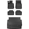 MOTOS Set di tappetini in gomma e tappetini per il bagagliaio per BMW Serie 1 F20 2011-2019 Migliorare il comfort di viaggio con tappetino antiscivolo auto 3D- tappetini per tutte le stagioni auto, pr