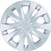 Albrecht Auto-Zubehör Albrecht Copricerchi 15 pollici argento neri per cerchioni in acciaio - Borchie pollici Storm in plastica di alta qualità con rivestimento a strati - Made in EU