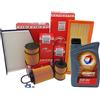 ricambi auto smc KIT TAGLIANDO CON FILTRI ORIGINALI SPEED BY SMC + 4 LITRI OLIO MOTORE TOTAL QUARTZ 5W40 (SO239, SA2210, SRN236, SE1397)