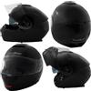 A-Pro Casco Modulare Touring Apribile Moto Sport Visiera Parasole Nero XS