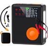 GYMAX Avviatore di Emergenza con Compressore d'Aria, Picco 2000A 13000mAh Avviatore di Emergenza Portatile per Auto con Gonfiatore per Pneumatici Digitale 150PSI, Schermo LCD, Luce d'Emergenza