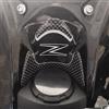 labelbike - Adesivo 3D Moto Piastra Forcella Sterzo e Zona Chiave Accensione Protezione e Decorazione in Resina compatibile con Kawasaki Z800 - Colore Nero Carbonio Grigio