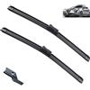 Autozonea Spazzole tergicristallo per parabrezza auto compatibili con Alfa Romeo Giulietta lunotto anteriore 2010 2011 2012 2013 2014 2015 2016 2017(Color:Front 2pcs)