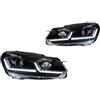 IBNBRO Proiettore Fanale Anteriore Per VW Per Golf 6 Faro 2009-2012 Per Golf 6R Gruppo Faro LED DRL Daytime Running Indicatore Di Direzione Accessori Auto Gruppo Fari Anteriori(Xenon Silver)