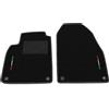 Somer Car Kit Tappetini Auto SOLO ANTERIORI 2pz compatibili con Saab 9-3 - Cabrio 2003-2011 | Set 2 tappeti anteriori su misura in moquette, bandiera Italia