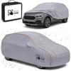 Brico Chic Telo Antigrandine SUV Taglia S/M, Imbottitura 6mm, Copriauto Esterno Impermeabile e Antigraffio, Tessuto Anti-UV, Cinghie Antivento, 460x178x155 cm, 4 Stagioni, Grigio