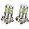 Ruiandsion P26S Lampadina per faro a LED per moto 6000K Bianco DC 6V Super Bright 2835 24SMD Chips Lampada per moto a LED (confezione da 2)