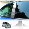 KUNGKIC Per Fiat 500 2008-2023 Abarth 595 2012-2023 Auto B Colonna Copertura Auto Finestra Colonna Decorativo Finestra A B Colonna Adesivi Accessori 6 Pezzi (Argento)