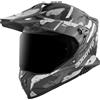 Bogotto FG-601 Sniper Casco da enduro in fibra di vetro, nero opaco/grigio, S