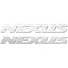 labelbike 2 Adesivi 3D Moto Scritta Nexus Compatibile con GILERA | Nexus, Protezione in Resina, Antigraffio, Decorazione, Argento, Made in Italy