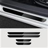 Velquioxyn 4 Pezzi Battitacco in Acciaio Inox per BMW 1er F40 118i 118d M Sport 2018-2022 2023 2024, Esterno Battitacco Protezione Plates Anti-Graffio Scuff Adesivi Accessori(Black-1)