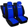 Lupex Shop Panda.3s_Br.N-6040 Copri-sedili Auto Compatibili Panda Terza Serie (mod.319) Versione 60e40 Blu Royal Nero | Set Copri-Sedile Anteriori e Posteriori | Airbag Compatibile | Accessori Interno