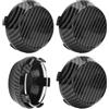 Generic Set Universale di 4 Cappucci Centrali per Ruote in Fibra di Carbonio da 60 Mm Maggiore Protezione e Stile per i Proprietari di Veicoli