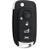 GYTTAK Cover Chiave Per Auto Compatibile Con Fiat Per Egea Per Tipo Per 500X 2016 2017 2018 2019 2020 2021 2022 2023 1 Pz Custodia Chiave Auto Pieghevole Pieghevole Custodia Chiave A Distanza Per Auto(4butto
