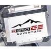 BLACK DOVES GRAPHICS n.2 Adesivi per valigie allu sostitutivo per BMW R 1250 GS (Black/Red)