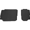 Skoda 565061580A - Tappetini in gomma 3a fila per tutte le stagioni, 2 tappetini in gomma, colore: nero per 7 posti