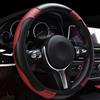 Ashild Coprivolante Auto per Jeep Wrangler JK 2007-2010, In Pelle Copri Volante Traspirante e Antiscivolo Copertura Volante Protettivo Interno Accessori,A/Red