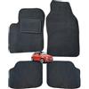 Rebeca Shop® Tappetini Auto nero compatibili per 500 dal 2007 anche Hybrid/Kit di Tappeti in Moquette su Misura (Set 2 Anteriori + 2 Posteriori) Ricamo logo 500 (Senza Logo)