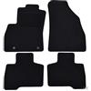 J&J AUTOMOTIVE Tappetini in Tessuto per Citroen Nemo 2007-2019, Set da 4 Pezzi Anteriori e Posteriori, di Velluto su Misura, Antiscivolo, Colore Nero