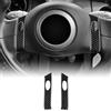 KUNGKIC Per Mini Cooper R50 R53 2001-2006 Fibra di Carbonio Volante Auto Cruise Control Pannello Pulsanti Trim Cornice Pulsanti Volante Interni Adesivo Accessori, Regalo (Stile A, Nero)