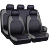 SinYor Auto Pelle Set coprisedili per-Volkswagen Tiguan (2016-2021) Volkswagen Tiguan (2016-2021), Comfort Stagioni Traspirante Antiscivolo Completo Set per Interni Protezioni Accessori,D