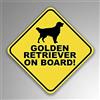 MACMRD Adesivi Per Auto 10 Cm * 10 Cm Golden Retriever A Bordo Della Decalcomania Del Vinile Adesivo Per Finestrino Dell'Auto In Pvc
