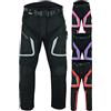Texpeed Pantaloni da moto donna con protezioni - Tessuto impermeabile per scooter per Estate/Inverno - Armatura certificata CE (EN 1621-1) protettivi Nero - 7XL Girovita/Gamba Regolare