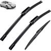 Autopixl Set di 3 spazzole tergicristallo anteriori e posteriori compatibili con Renault Megane 3 Hatchback Coupe 2008 - Parabrezza parabrezza 24+16+14