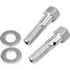 XMMT 2 pezzi Motociclo Bulloni di sfiato per Harley Sportster XL883 XL1200 Dyna FXST FXD Bolt ha una filettatura 1/2X 13 e 1-3/4 di lunghezza