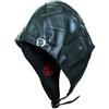 AMAS The Best AM.1920 CUFFIA VINTAGE IN VERA PELLE AVIATORE MOTO EPOCA (nero, S/M)