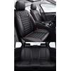 NOBQUA Coprisedili Auto Universali per 5 Posti in Vera Pelle-Compatibili con Audi A1 A3 A4 A5 A6 A7 A8 - Impermeabili, Antiscivolo-Set Completo per SUV e Berlina