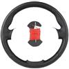 NMBYUXI Coprivolante per auto in pelle nera cucita a mano, per Renault Clio 4 IV 2012-2016 Captur 2013-2017