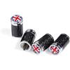 Generic Cappucci delle valvole per pneumatici in alluminio compatibili con Mini Cooper R55 R56 R57 R58 F59 R60 F55 F56 F60 PJ08 (Union Jack rosso, Fibra di carbonio)