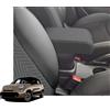 WOOD COMPANY Bracciolo Premium Compatibile con Fiat 500L dal 2018 in avanti (RESTYLING) in Tessuto Nero, montaggio ad Incastro (SENZA VITI) con grande portaoggetti