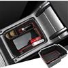 BIBIBO Portaoggetti Bracciolo per V W Golf 7 7.5 MK7 2013-2019, Scatola di Immagazzinaggio, Auto Accessori Originali Interni Organizer, Storage Box con tappetino antiscivol (Rosso)