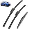 Autopixl Tergicristallo for auto compatibile con Honda HR-V Vezel 2013-2019 Tergicristallo anteriore posteriore for auto Tergicristalli in gomma morbida Parabrezza automatico 26+18+10 2017 2018 (Color : 3