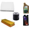 AOQ ORIGINAL QUALITY AOQ - KIT TAGLIANDO 3 FILTRI + 4 LITRI OLIO 5W40 COMPATIBILE CON FIAT PANDA (169) 1.1 1.2 1.2 NATURAL POWER