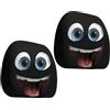 Generic Set di 2 copri poggiatesta per auto a tema Halloween, divertenti per auto, elastici, per auto, furgoni, camion, cuscini per sedile anteriore, decorazioni interne per conducente, donne e