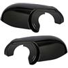 Generico Calotte Specchio 2 Pezzi Per BMW X3 F25 X4 F26 X5 F15 X6 F16 2014-2018 Auto Lato Sinistro Nero Specchietto Retrovisore Fondo Inferiore Coperchio Del Supporto Posteriori Auto Specchietti Laterali