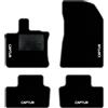 QUEMAR Tappetini Auto compatibili con Renault Captur II dal 2020 anche E-Tech Plug-in Hybrid/Kit Tappeti Moquette e Gomma su Misura (Set 4pz)/ Ricami e Colori Personalizz (Bordo Antracite, 4 Ricami)