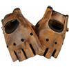EURO STARS Guanti da motociclista, guanti senza dita, marroni, per moto, bicicletta, auto, arrampicata e campeggio all'aperto (2XL, re marrone)