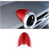 BNGDFDGH Compatibile con Maserati Grecale 2022-2024, cornice decorativa for orologio con controllo centrale in vera fibra di carbonio, accessori for interni auto(Red)