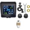 Giwnhvx di controllo della temperatura solare per moto, kit sensore TPMS, ricarica USB per la pressione dei pneumatici di moto