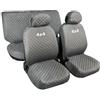 Generico Coprisedili per Panda 4X4 modello 141 dal 1986 al 2003 Fodere auto su misura in tessuto Imbottito e Trapuntato COLORE GRIGIO Set Copri sedile Panda 750 4x4 1000 Country Club Young AK1319G